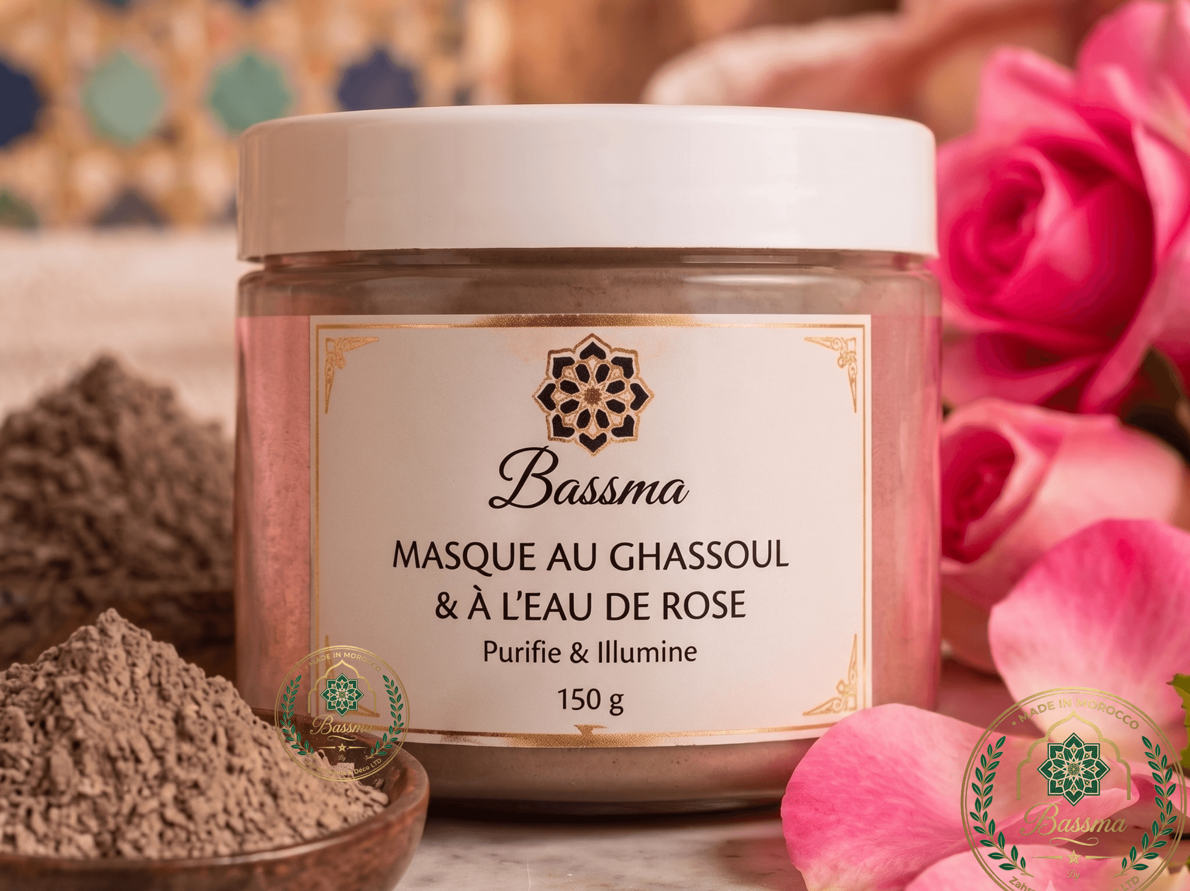 Masque au Ghassoul & à l'Eau de Rose